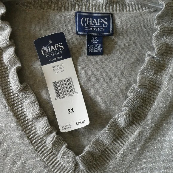 NEW Chaps Pull Over Sweater Women’s Size 2X - Picture 3 of 6